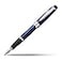 Cross Bailey Blue Lacquer Stainless Steel Medium Nib Fountain Pen Professional Fountain Pen for Effortless Writing Refillable Black Ink GiftReady