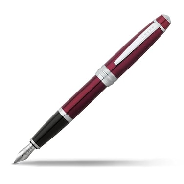 Cross Bailey Red Lacquer Medium With Stainless Steel Nib Self Serve S Fountain Pen