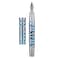 HONG DIAN D1 Piston Fountain Pen Fine Soft Nib Silver Blue Hollow Skeleton Resin Pen with Metal Case Set