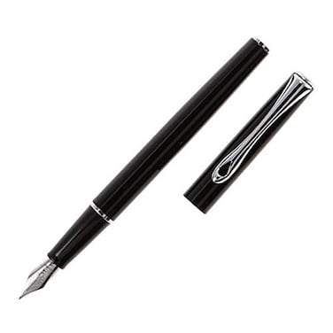 Diplomat Traveller Fine Steel Nib Fountain Pen Black Lacquer