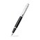 Sheaffer 300 Glossy Black Fountain Pen with Bright Chrome Cap ChromePlated Trim and Medium Nib
