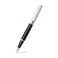 Sheaffer 300 Glossy Black Fountain Pen with Bright Chrome Cap ChromePlated Trim and Medium Nib