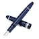 erofa Majohn P136 Piston Fountain Pen Medium Nib with Box Dark Blue Resin Writing Pen Set