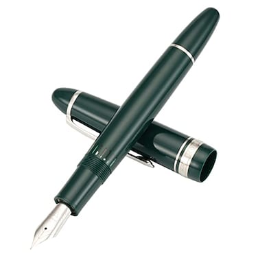 erofa Majohn P136 Piston Fountain Pen Extra Fine Nib with Box Green Resin Writing Gift Pen Set