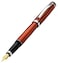 Xezo Incognito Fountain Pen Medium Nib Sunstone Orange Layered Lacquer with Pure Platinum Plating Handcrafted Limited Edition Serialized