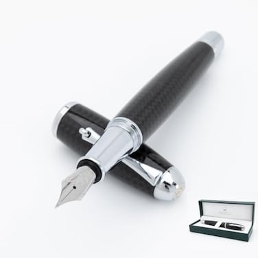 Monteverde Super Mega Carbon Fiberchrome trim Fountain Pen EF