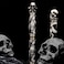 Lanxivi Jinhao Black Snake Fountain Pen Fine Nib with Skull Head Solid Metal