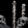 Lanxivi Jinhao Black Snake Fountain Pen Fine Nib with Skull Head Solid Metal