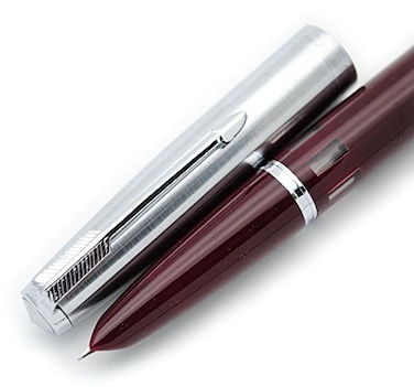 czxwyst 601 Steel Cap Vacumatic Fountain Pen wine red with ink window