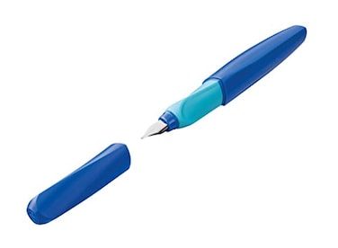 Pelikan Twist Fountain Pen with 1 Ink Cartridge Medium Nib Deep Blue Boxed 814737