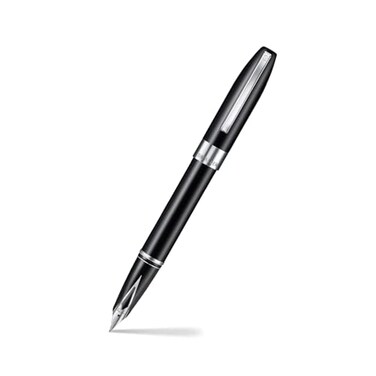 Sheaffer Legacy 9064 Glossy Black Pen Fountain Pen with Medium Inlaid Nib and pen pouch