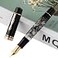 erofa Majohn P139 Piston Fountain Pen No8 Fine Nib with Box Gray Marble Acrylic Large Capacity Writing Pen
