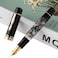 erofa Majohn P139 Piston Fountain Pen No8 Fine Nib with Box Gray Marble Acrylic Large Capacity Writing Pen