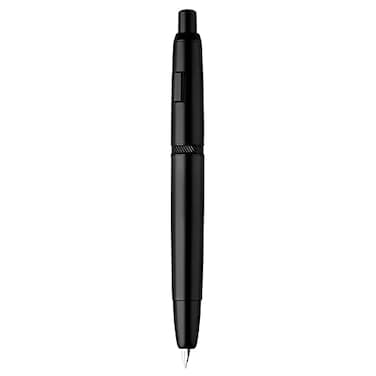 erofa Majohn A1 Press Fountain Pen with Box Retractable Extra Fine Nib Metal Matte Black Ink Pen with Converter for Writing No Clip Version