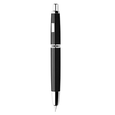 erofa Majohn A1 Press Fountain Pen with Box Retractable Extra Fine Nib Metal Vivid Black Ink Pen with Converter for Writing No Clip Version