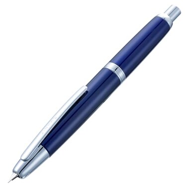 Wikult Jinhao 10 Press Fountain Pen with Box Dark Blue Retractable Fine Nib with Ink Converter Set Silver Clip