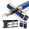 Dryden Designs Fountain Pen Medium Nib Gift Pouch with 24 Ink Cartridges MCM Blue