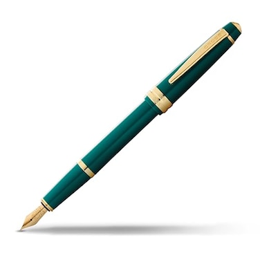 Cross Bailey Light Polished Green Resin and Gold Tone Fountain Pen