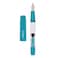 Lanxivi Majohn T1 Piston Fountain Pen Fine Blue Aluminium Clear Acrylic Large Ink Capacity Writing Pen Box Set