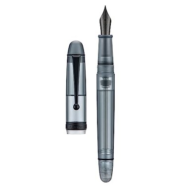 Asvine V126 Vacuum Filling Fountain Pen Matte Black Acrylic Medium Nib LargeCapacity Pen with Gift Case
