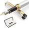 Dryden Designs Fountain Pen Medium Nib Premium Box 6 Ink Cartridges Included Pearl White