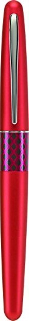 PILOT MR Retro Pop Collection Fountain Pen in Gift Box Red Barrel with Wave Accent Medium Point Stainless Steel Nib Refillable Black Ink 91442