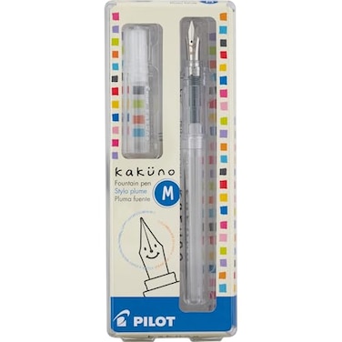 Pilot Kakuno Fountain Pen Clear Barrel Medium Nib 05mm Pilot Kakuno Fountain Pen Extra Fine