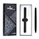 erofa Majohn A2 Retractable Fountain Pen Extra Fine Nib with Box Press Black Resin Ink Pen with Converter Writing Set Black Clip Version