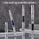 Asvine V200 Titanium Fountain Pen Vacuum Filling Germany Bock Extra Fine Nib Clear Transparent Acrylic Smooth Writing Pen Case Set