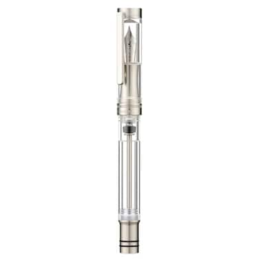 Asvine V200 Titanium Fountain Pen Vacuum Filling Germany Bock Extra Fine Nib Clear Transparent Acrylic Smooth Writing Pen Case Set