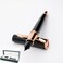 Monteverde USA Impressa Fountain Pen Black with 18 Karat Rose Gold Trim Flex Point JoWo German Nib