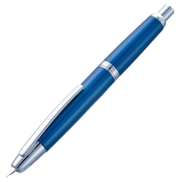 Wikult Jinhao 10 Press Fountain Pen with Box Pearl Blue Retractable Fine Nib with Converter Set Silver Clip