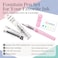 Someie Fountain Pen Set CON40 Converter Kakuno Fine Nib with Black Ink Cartridge Sticky Notes Refillable Ink System For Beginners Calligraphy Pink FKA1SRKGPF