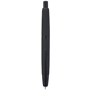 Wikult Jinhao 10 Press Fountain Pen with Box Matt Black Chromium Retractable Extra Fine Nib with Ink Converter Set Clip Version