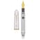 Asvine V800 Fountain Pen Vacuum Filling System with Large Ink Capacity Smooth Number 8 Medium Nib with Gift Case and Wrench Clear Gold Acrylic