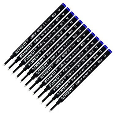 SCHMIDT 12 Pack Schmidt 888 Blue Medium Rollerball Refill