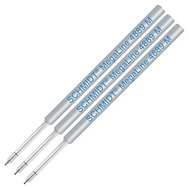 Schmidt 3 Pack MegaLine 4889 Pressurized Refill Blue Ink