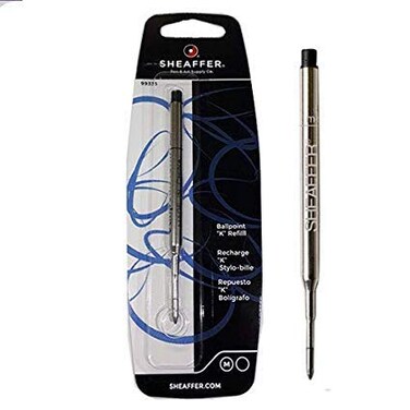 Sheaffer 3 PACK K Ballpoint Pen Refill Medium Point Black Ink SHF99335 by