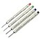 Lanier Pens Pack of 4 Schmidt P8126 Capless System Rollerball Refill GreenRedBlackBlue Fine Tip