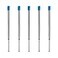 DunBong Blue Ink Refill Pack of 5 Replaceable Ballpoint Pen Refills Medium Point Metal Refill Blue