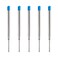 DunBong Blue Ink Refill Pack of 5 Replaceable Ballpoint Pen Refills Medium Point Metal Refill Blue