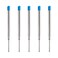 DunBong Blue Ink Refill Pack of 5 Replaceable Ballpoint Pen Refills Medium Point Metal Refill Blue