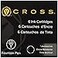 Cross Fountain Pen Ink Cartridge Black 6Pack Writing Instrument Refill for Consistent Ink Flow Quick Replacement FastDrying FadeResistant Seamless Chemical Compatibility