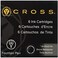 Cross Fountain Pen Ink Cartridge Black 6Pack Writing Instrument Refill for Consistent Ink Flow Quick Replacement FastDrying FadeResistant Seamless Chemical Compatibility