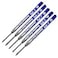 Pen Savings 5 Pack Gel Pen Refills Compatible with Parker Ballpoint Pens 7mm Smooth Writing Frictionless Flow Bulk Packed Blue