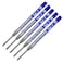 Pen Savings 5 Pack Gel Pen Refills Compatible with Parker Ballpoint Pens 7mm Smooth Writing Frictionless Flow Bulk Packed Blue