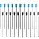 TecUnite 20 Pcs 275 Inch Ballpoint Pen Refills for Diamond Crystal Stylus Pens 10mm Medium Point Black and Blue Refill Smooth WritingBlack and Blue Refill