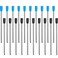 TecUnite 20 Pcs 275 Inch Ballpoint Pen Refills for Diamond Crystal Stylus Pens 10mm Medium Point Black and Blue Refill Smooth WritingBlack and Blue Refill