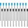 TecUnite 20 Pcs 275 Inch Ballpoint Pen Refills for Diamond Crystal Stylus Pens 10mm Medium Point Black and Blue Refill Smooth WritingBlack and Blue Refill