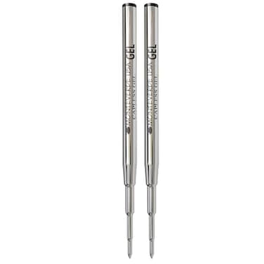 Monteverde USA Metal Gel Refills to Fit Montblanc Ballpoint Pens Broad Point Black Ink 2Pack Reliable and Professional Writing Solution